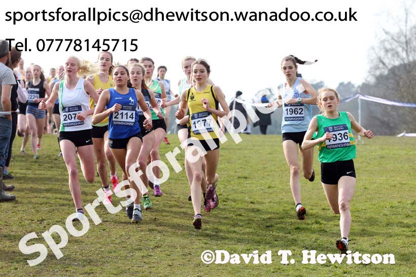 Womens under-17s 2016 Inter Counties Cross Country Champs. and Cross Challenge Final, Cofton Park, Birmingham. Photo: David T. Hewitson/Sports for All Pics
